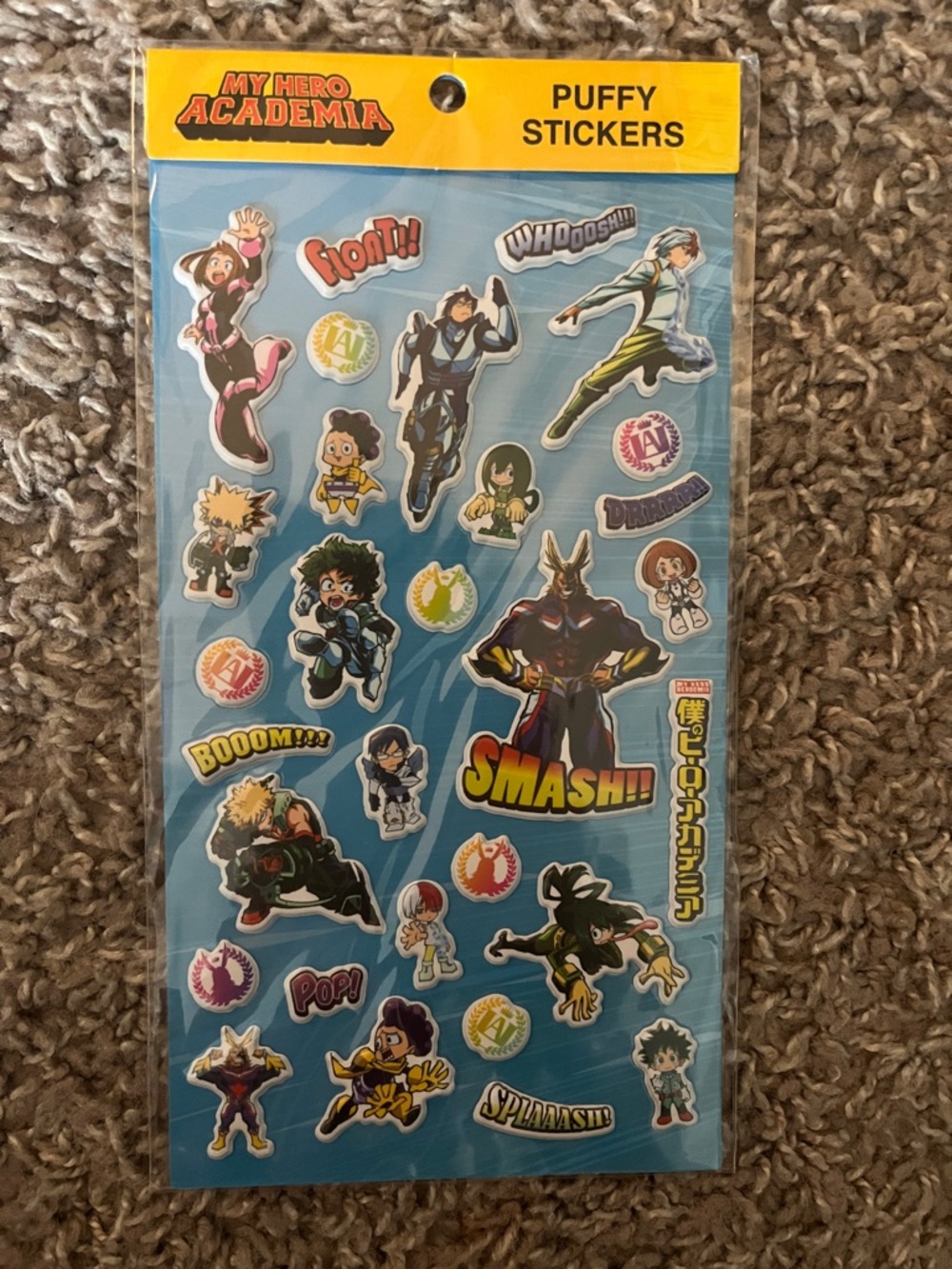 My Hero Academia Puffy Stickers - Blue Sticker Sheet